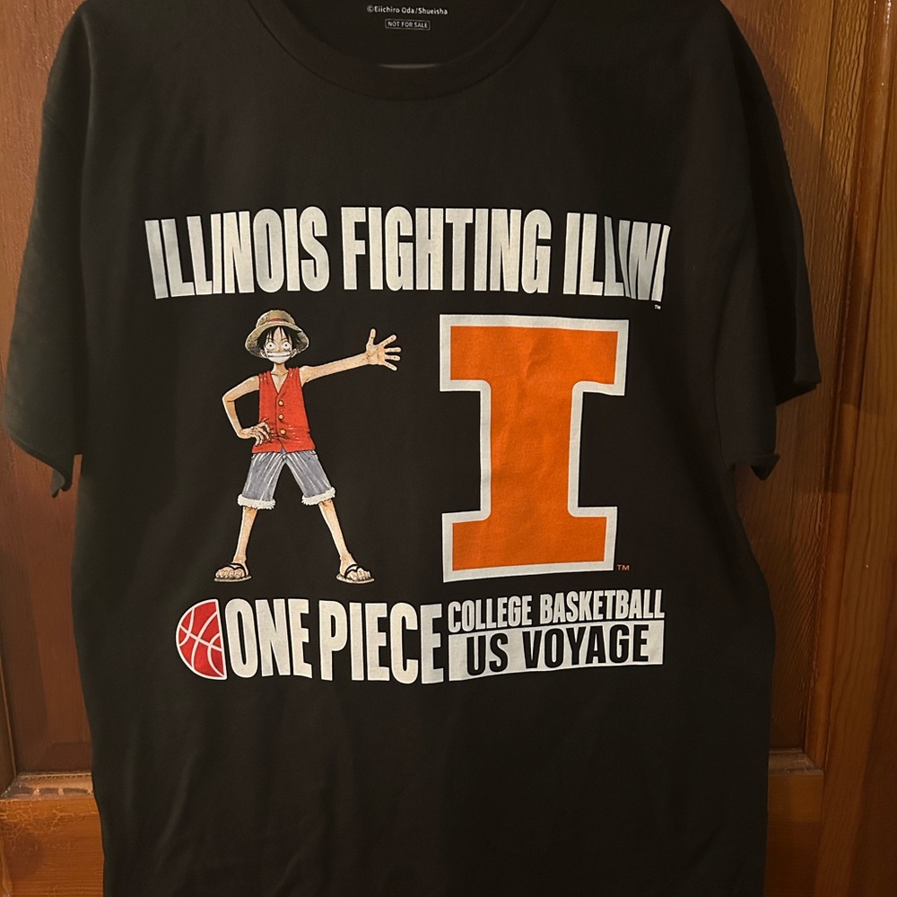 New, never worn One Piece Monkey D Luffy Illinois Fighting Illini shirt